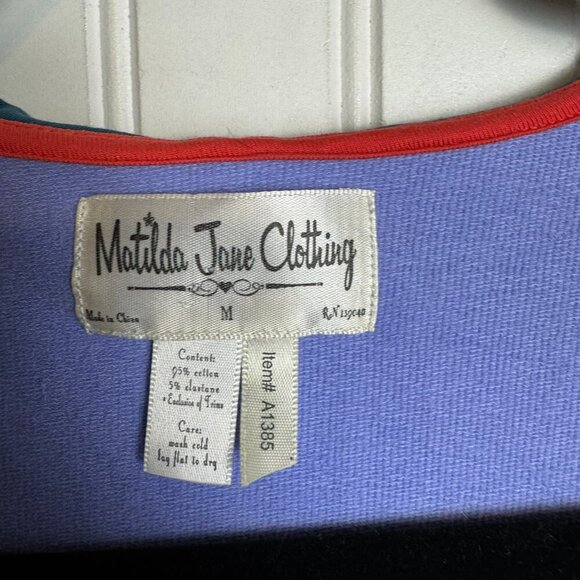 Matilda Jane Jacket Size Medium Lilac, Teal, Ruffled, Hooded, Tie Front C23 - Picture 5 of 10